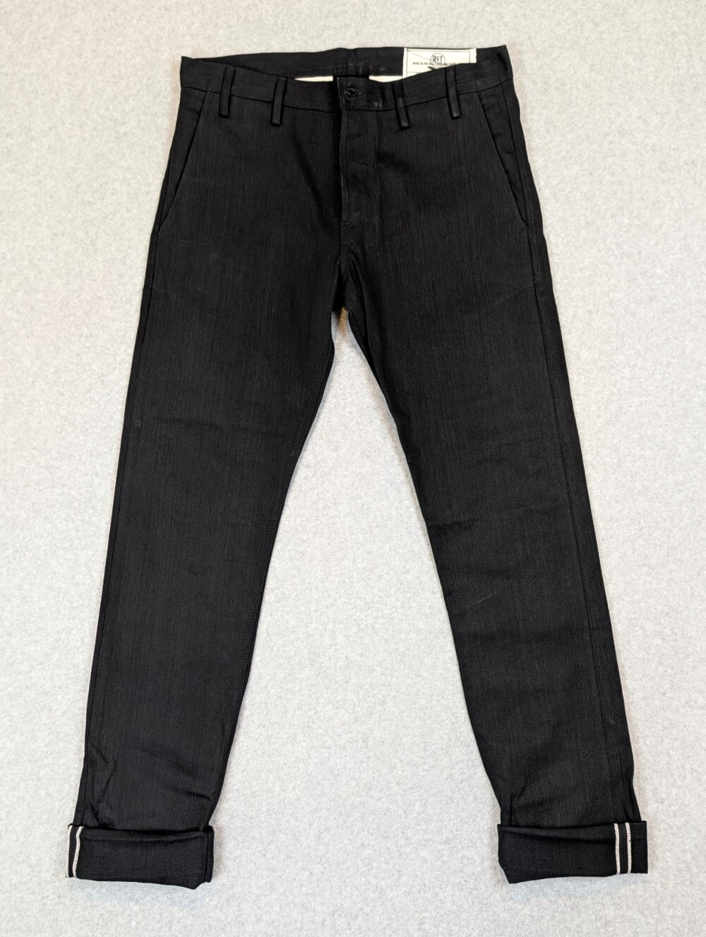 Rogue Territory RGT Officers Trouser 31 Black Selvedge Denim Chino USA Made NWOT